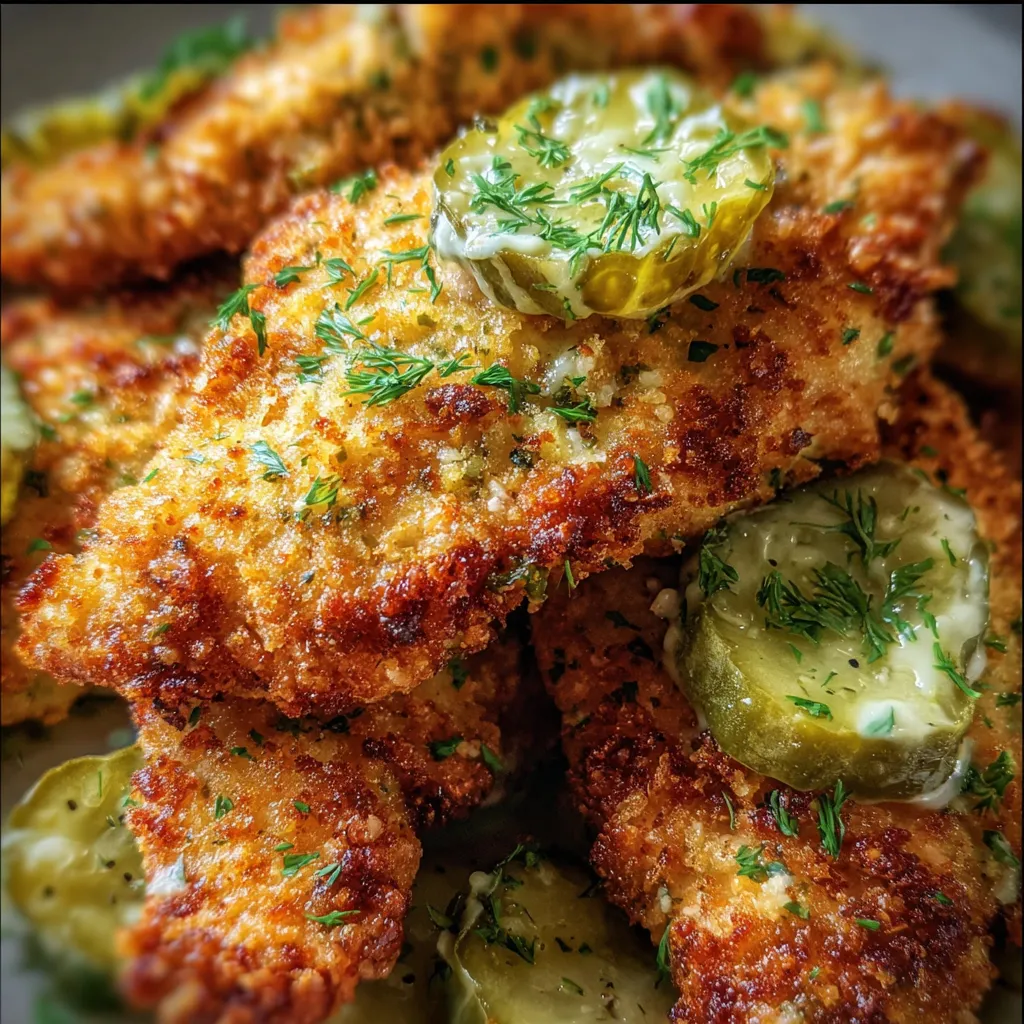 Amazing Ultimate Crispy Dill Pickle Parmesan Chicken with Golden Crunchy Coating - tertiary view